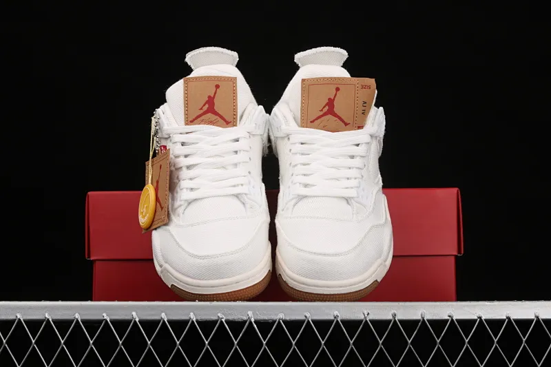 All categories Air Jordan Jordan series basketball shoes Air Jordan 4 G version Levi's x Air Jordan 4 AJ4 Joe 4 Levi's joint tannin white AO2571-100